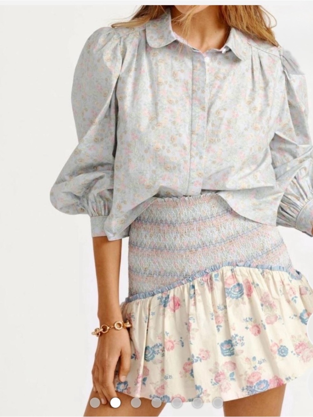 LOVESHACKFANCY SMOCKED
ANGUILLA SKIRT